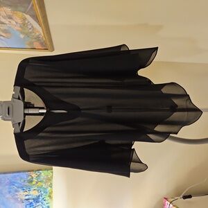 Black sheer poncho